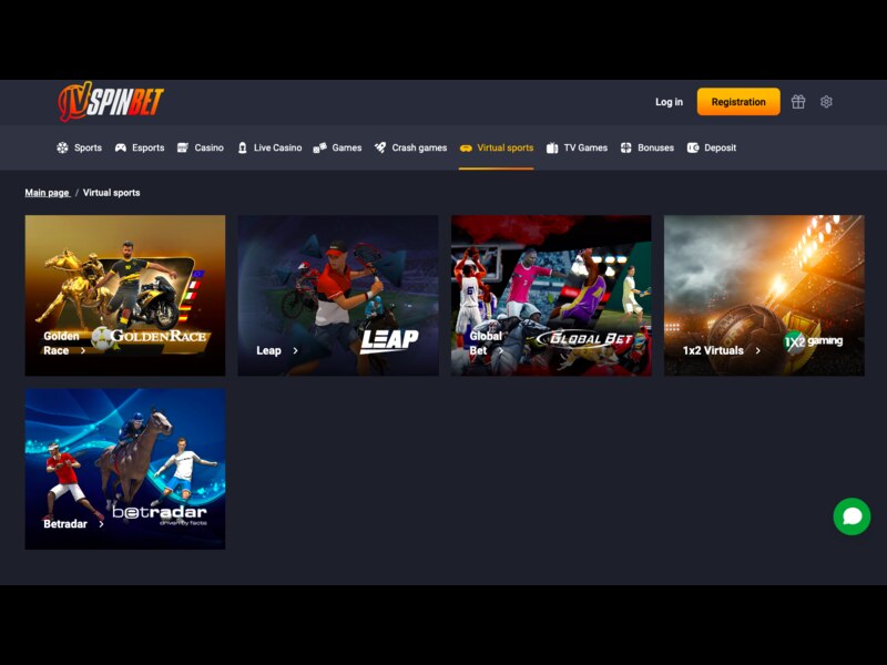 Esportes virtuais na JVSpin